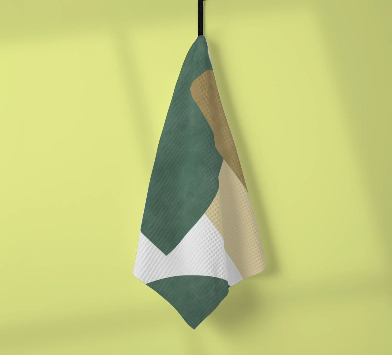 Media luna Colorblock Composición - Verde Beige paño de cocina de MoonlightPrint