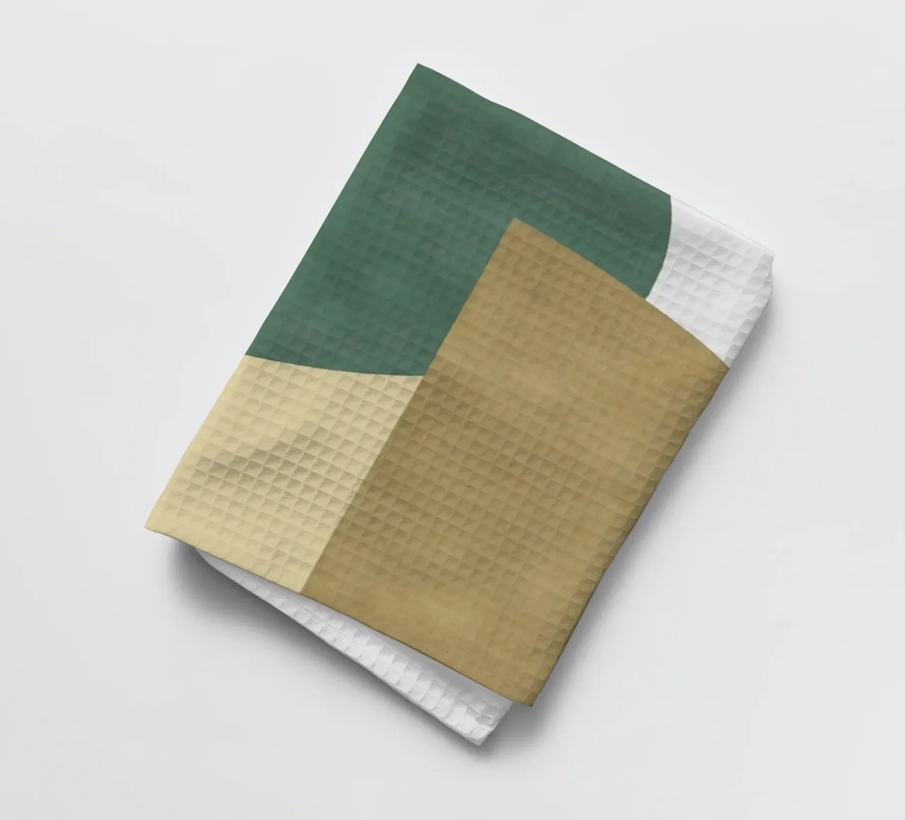 Composizione colorblock a mezza luna - Verde Beige canovaccio da cucina da MoonlightPrint