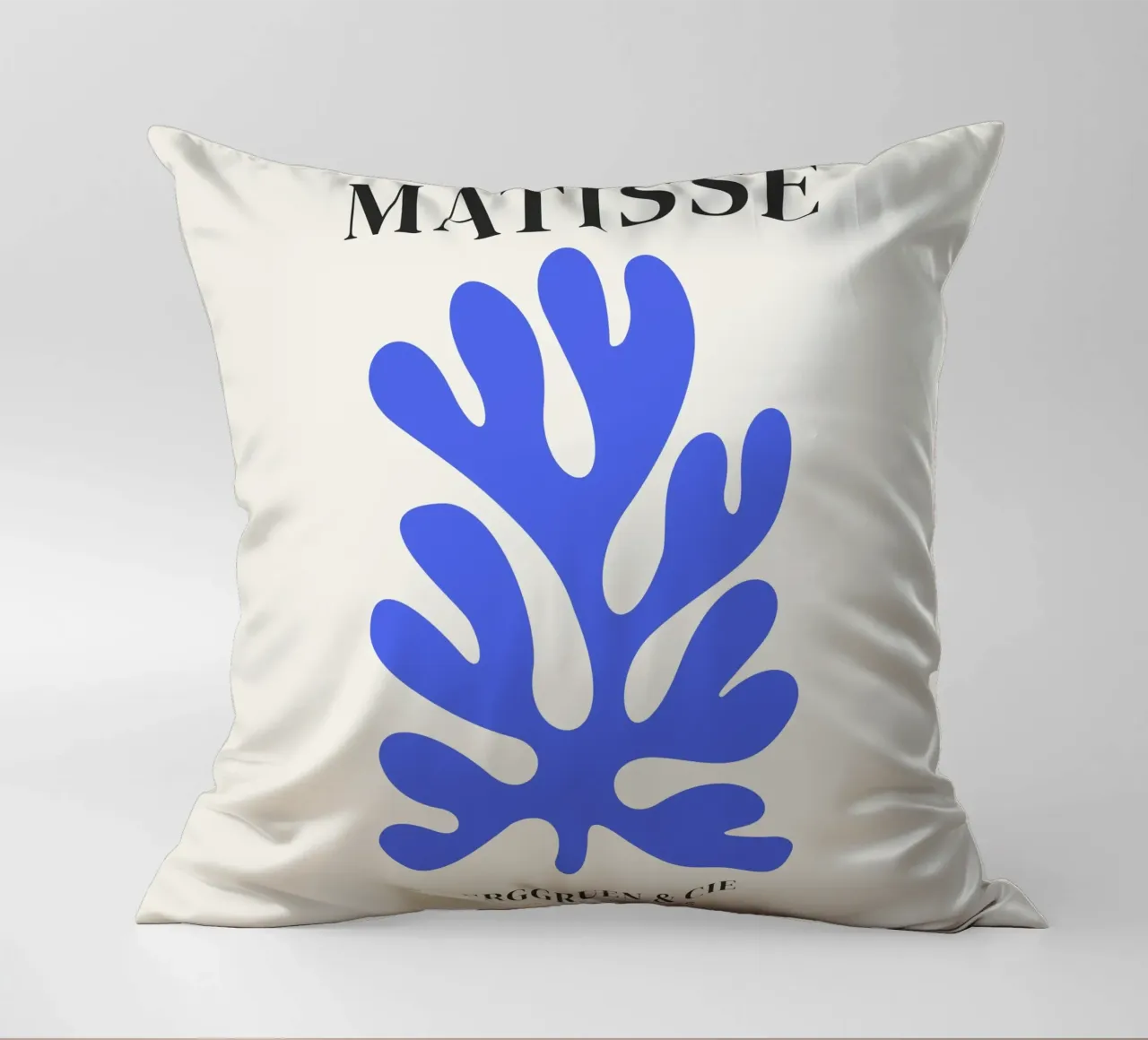 Matisse Blue Coral Reef Papier Decoupes coussin de Paigaam Studio