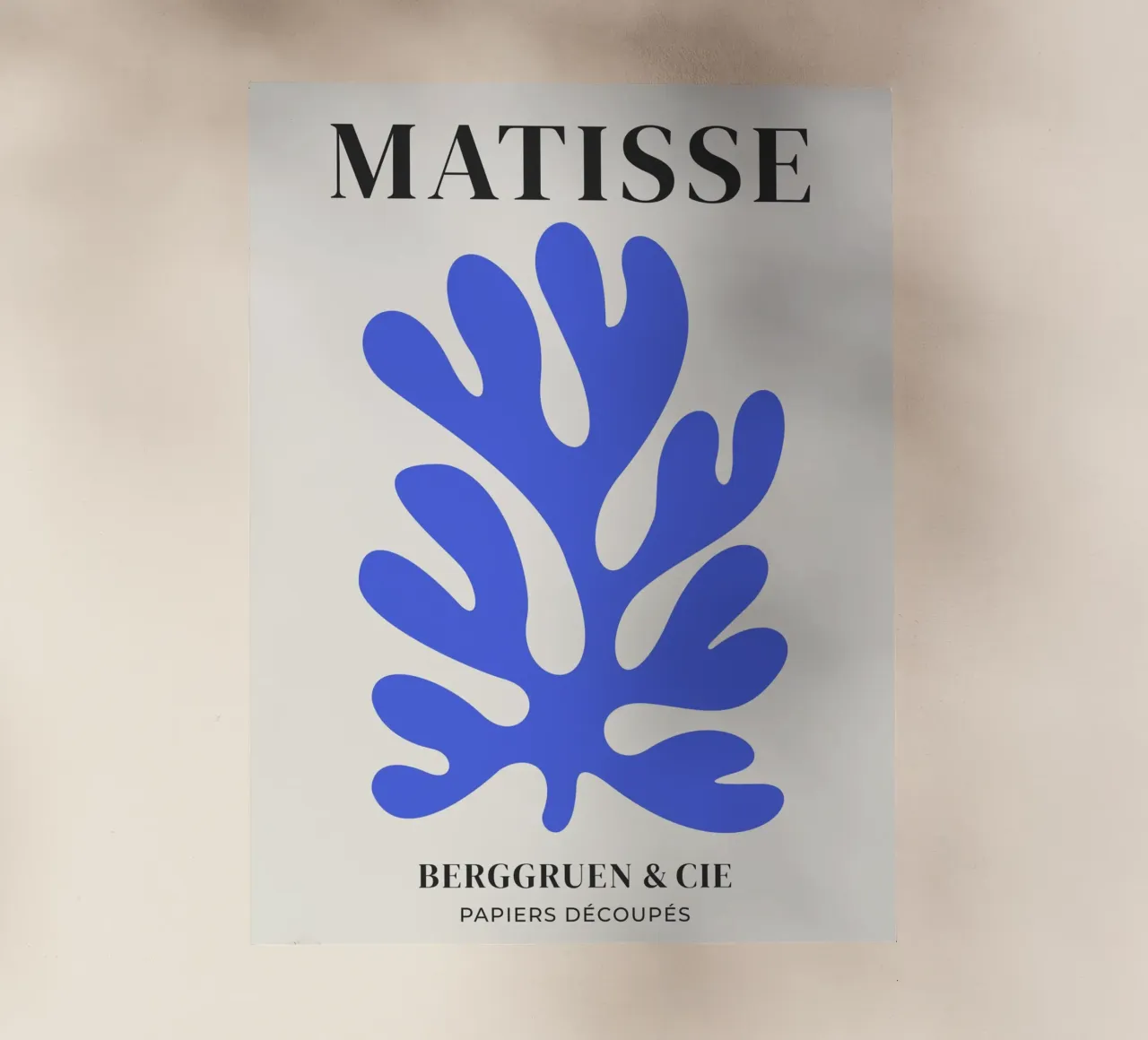 Matisse Blue Coral Reef Decoupage Paper backlit film by Paigaam Studio