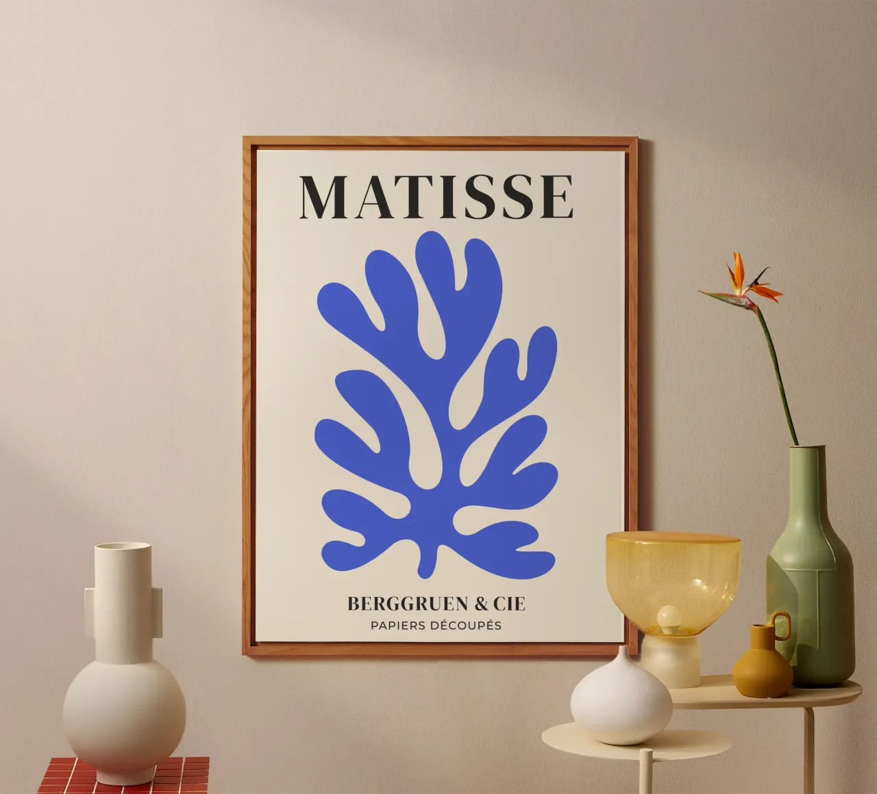 Matisse Blue Coral Reef Decoupage Paper alu-dibond by Paigaam Studio