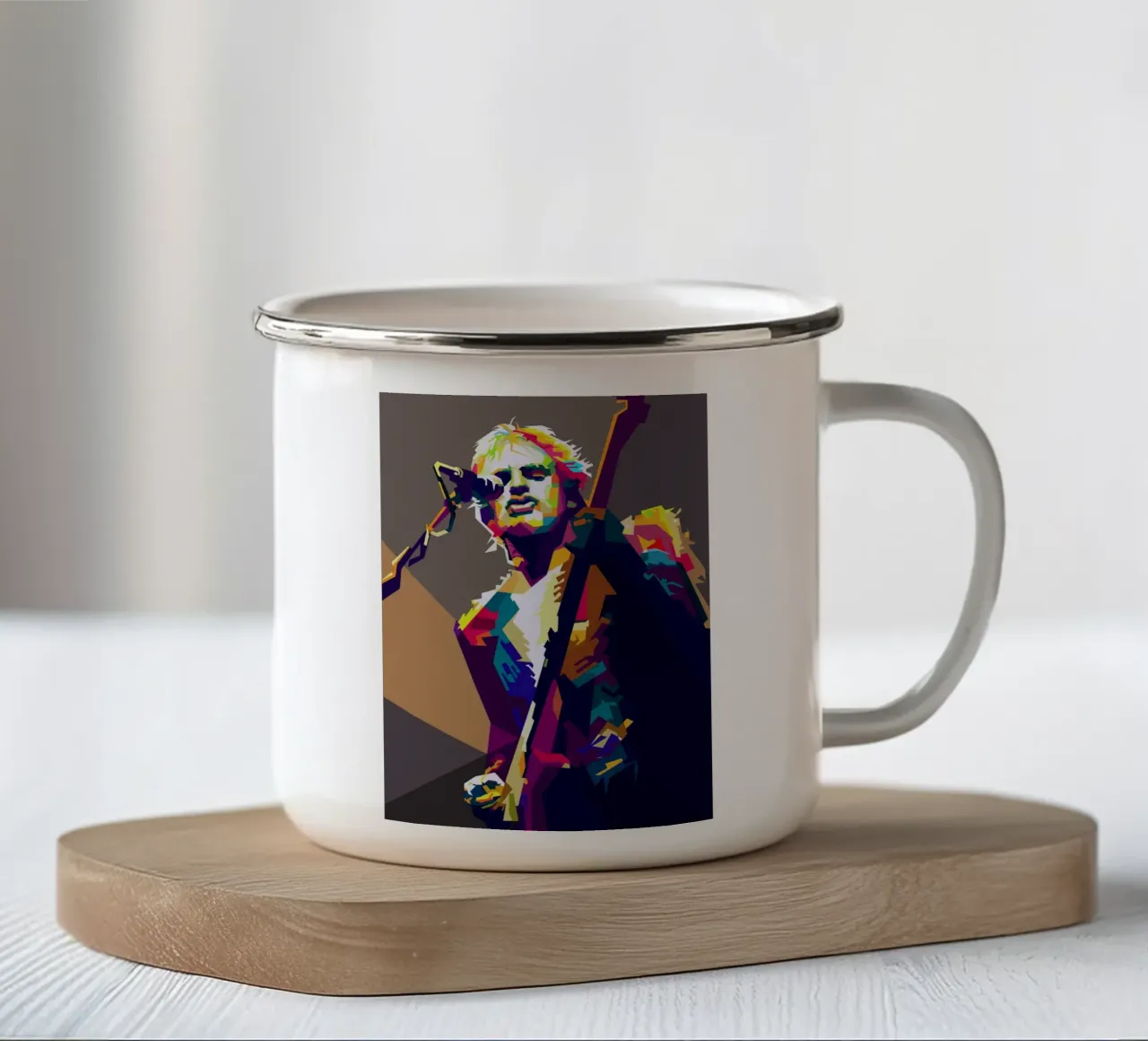 Sting The Police Musician WPAP Trending Now enamel mug by Artkreator