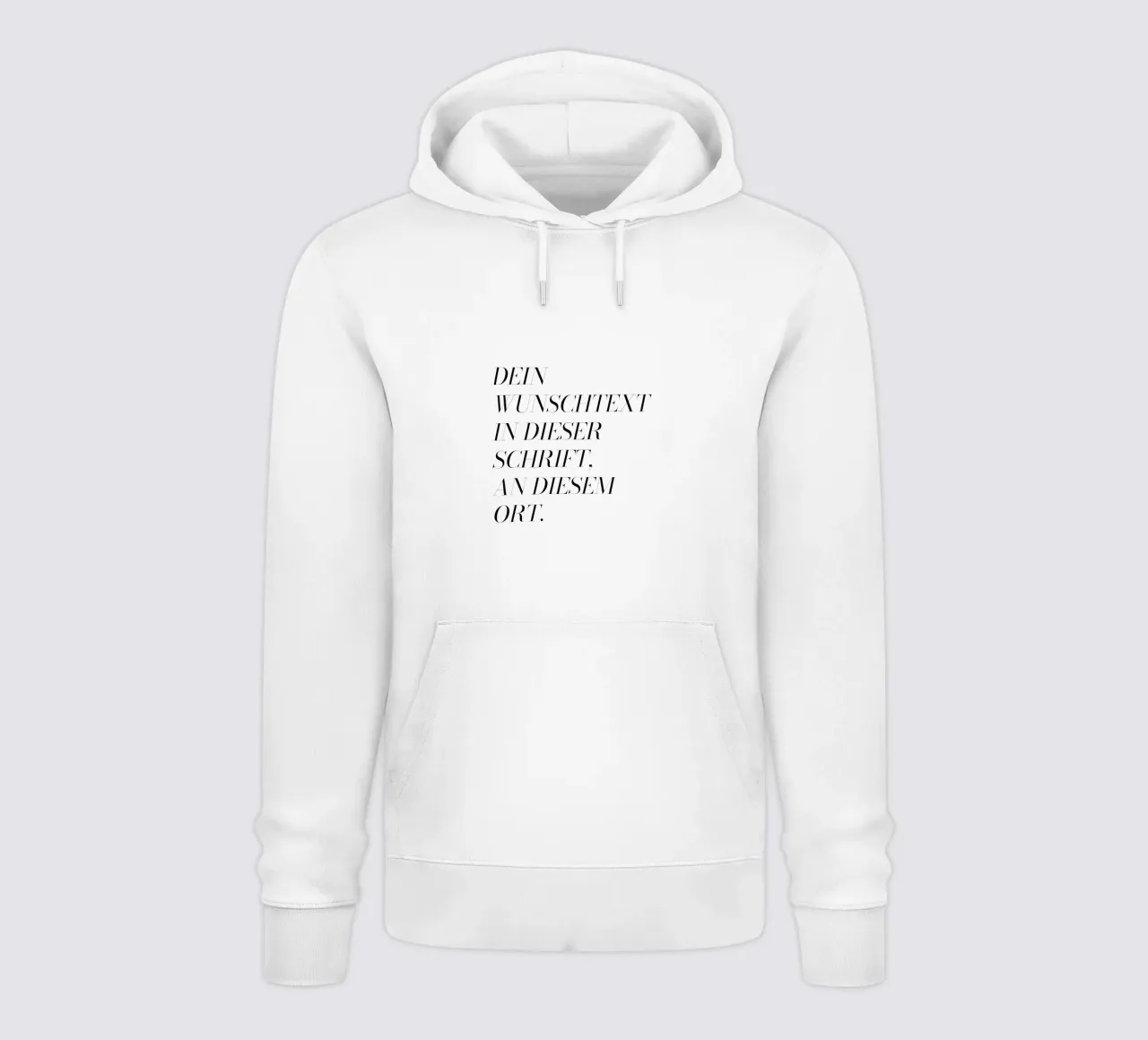 Wunschtext in schwarz weiß felpa con cappuccio da WORTSPIEL