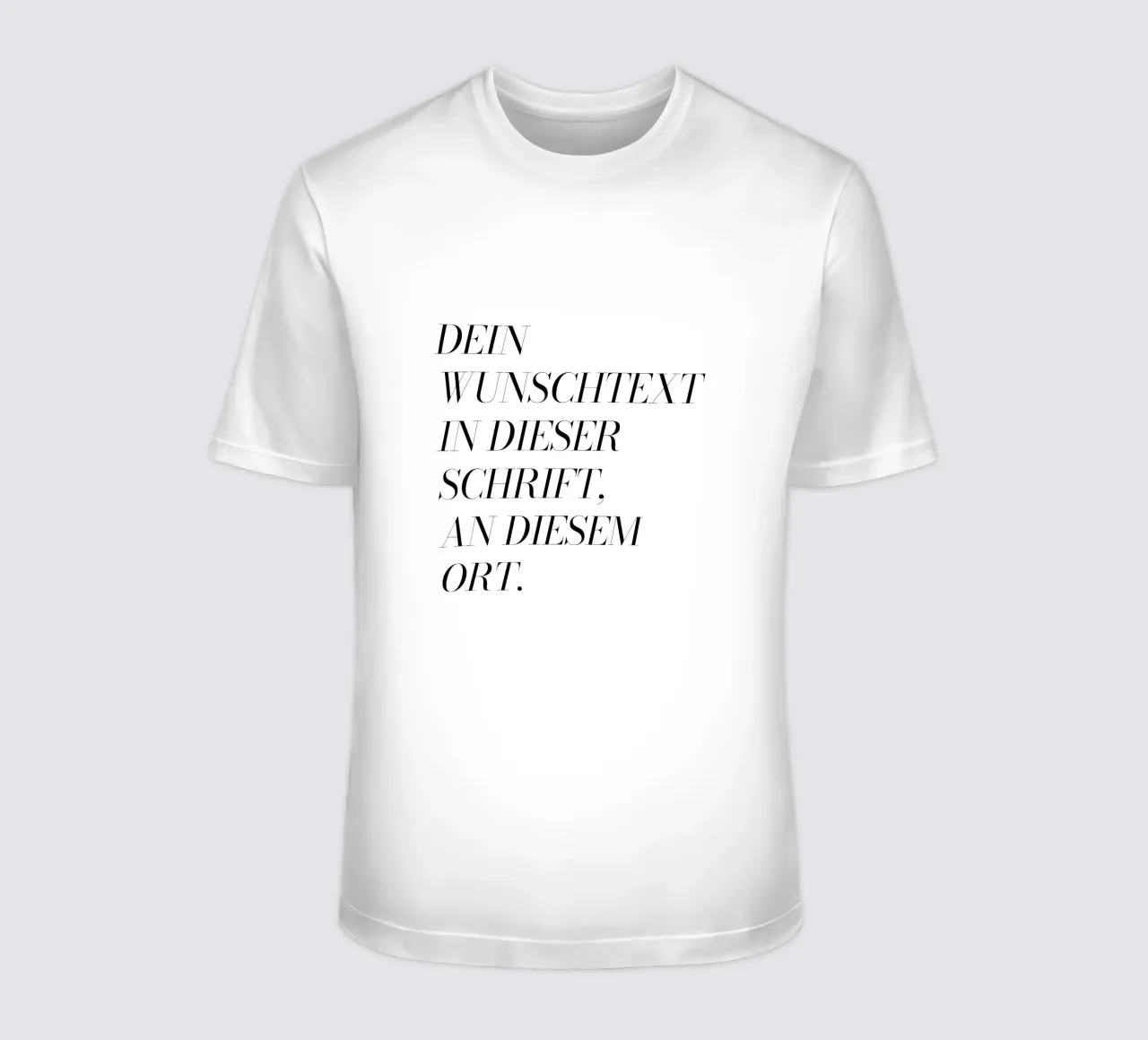 Wunschtext in schwarz weiß camiseta de WORTSPIEL