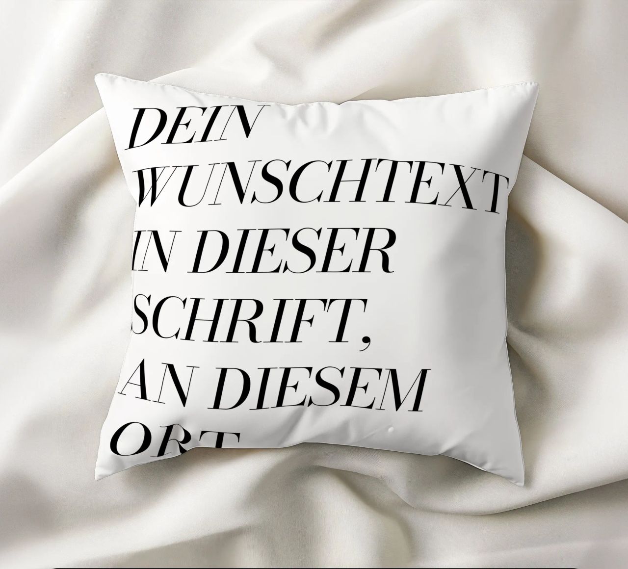 Wunschtext in schwarz weiß cuscino da WORTSPIEL