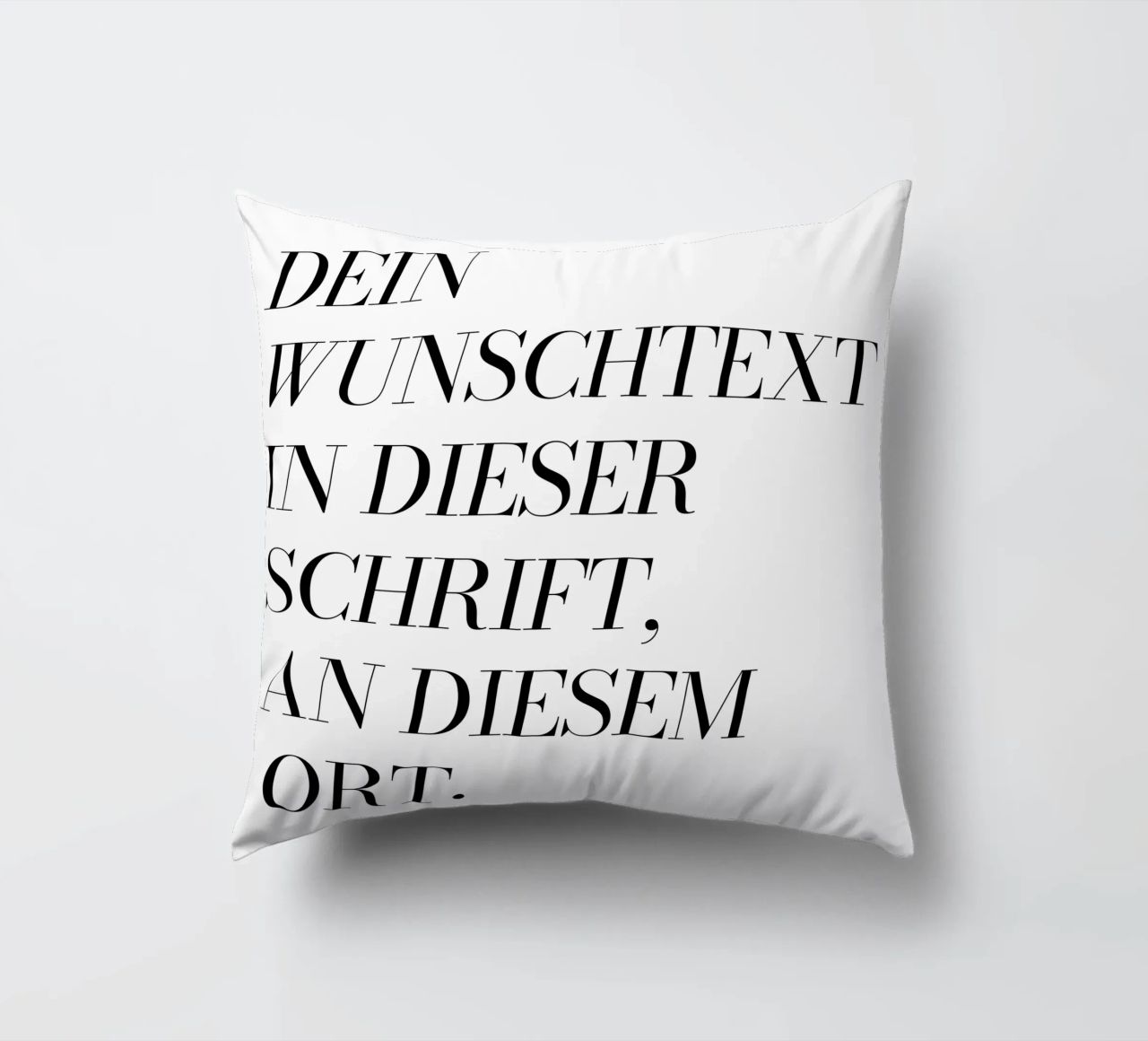 Wunschtext in schwarz weiß cuscino da WORTSPIEL