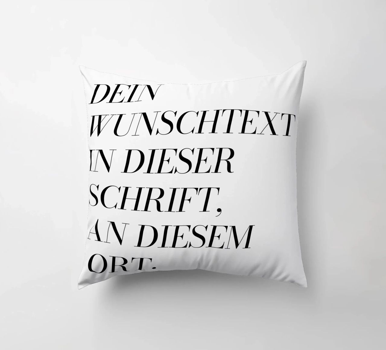 Wunschtext in schwarz weiß cuscino da WORTSPIEL