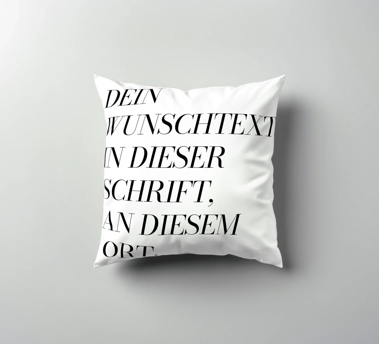 Wunschtext in schwarz weiß cuscino da WORTSPIEL