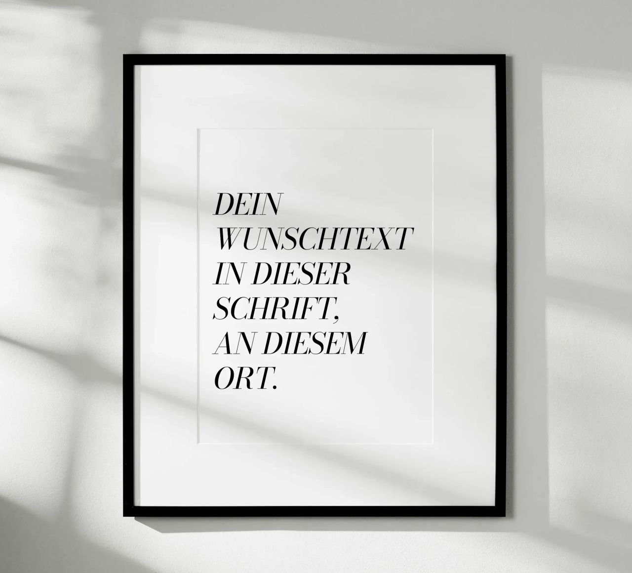 Wunschtext in schwarz weiß carta hahnemühle da WORTSPIEL