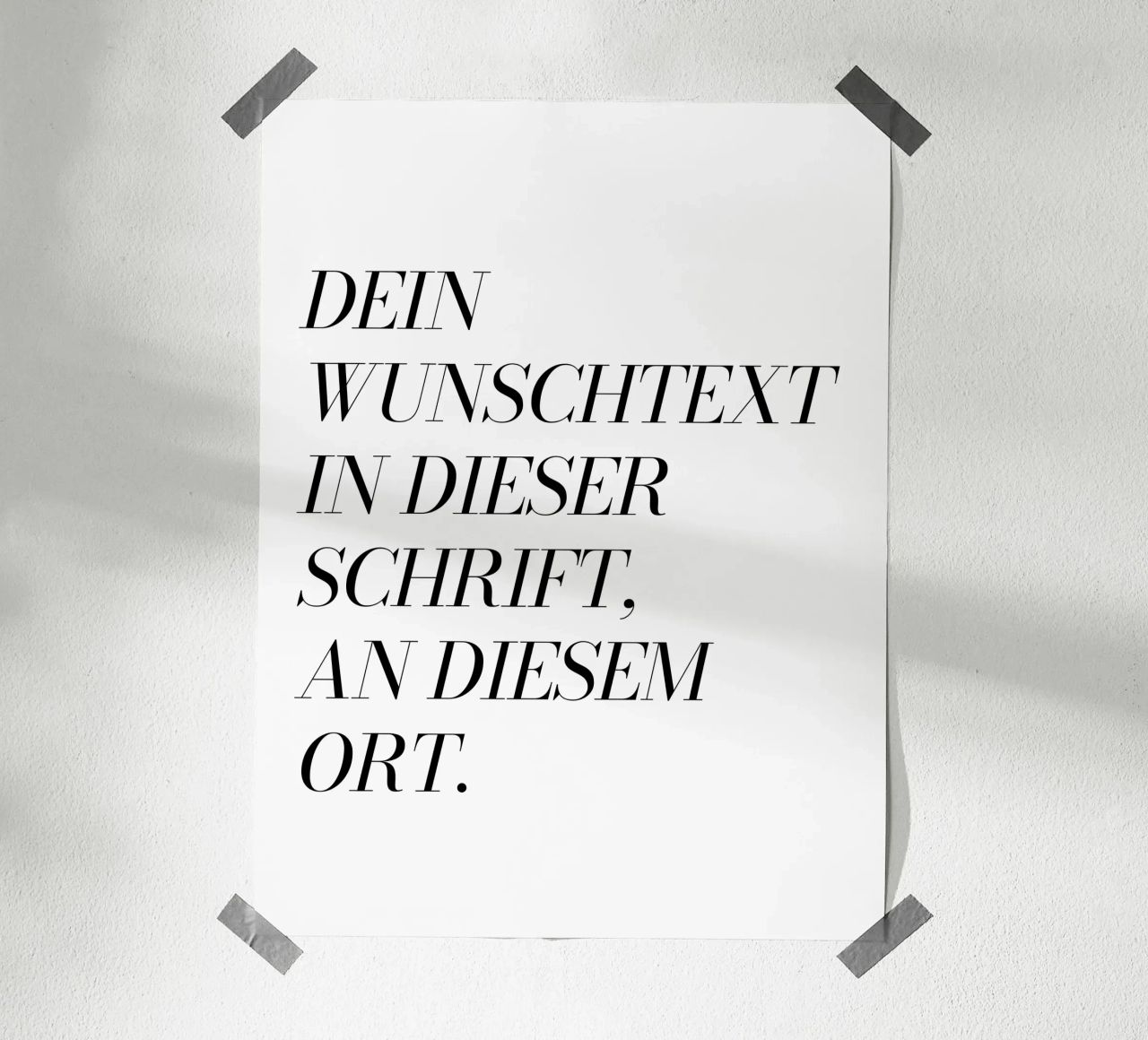 Wunschtext in schwarz weiß carta hahnemühle da WORTSPIEL