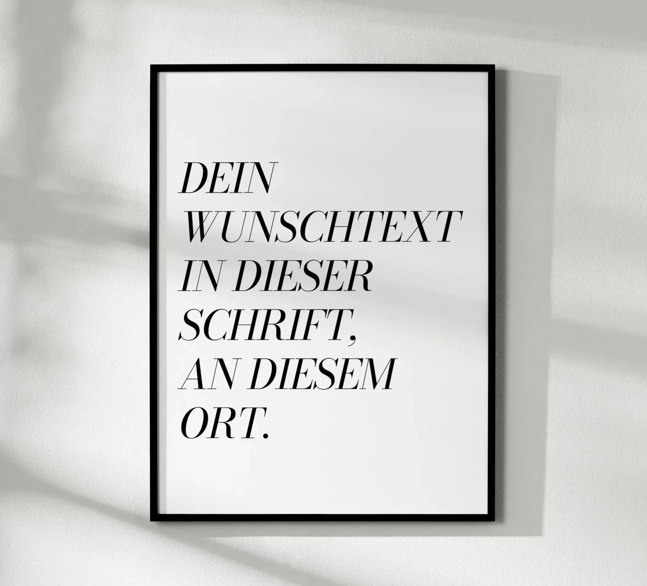 Wunschtext in schwarz weiß carta hahnemühle da WORTSPIEL