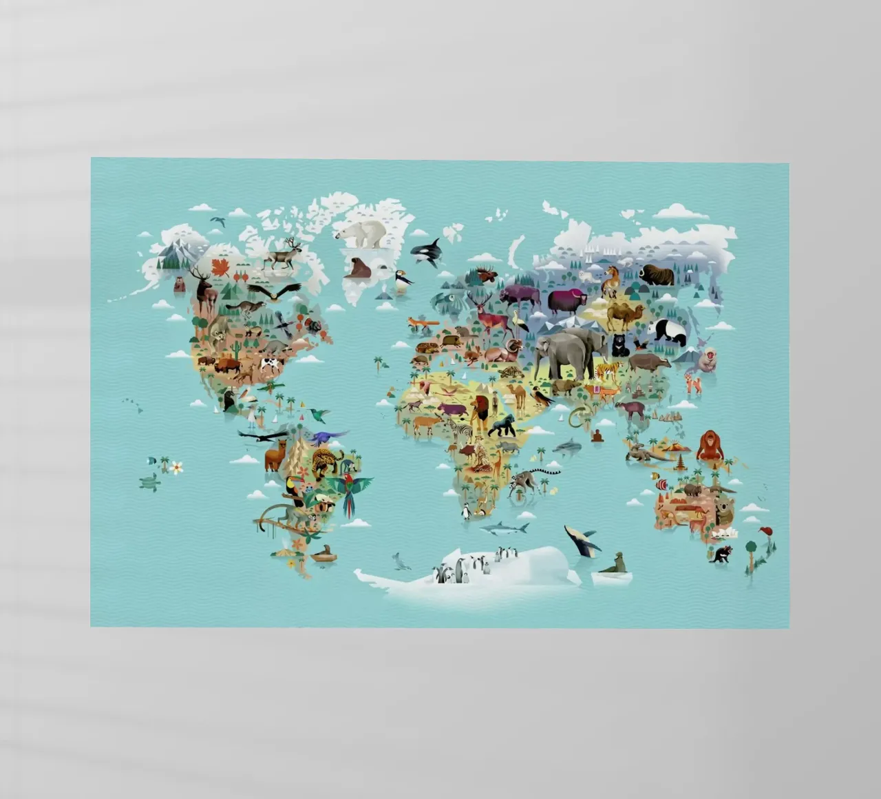 Worldmap Of Animals pellicola backlit da Dieter Braun