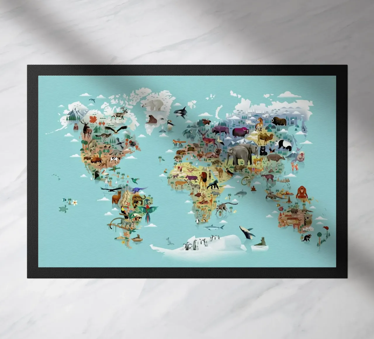 Worldmap Of Animals zerbino da Dieter Braun