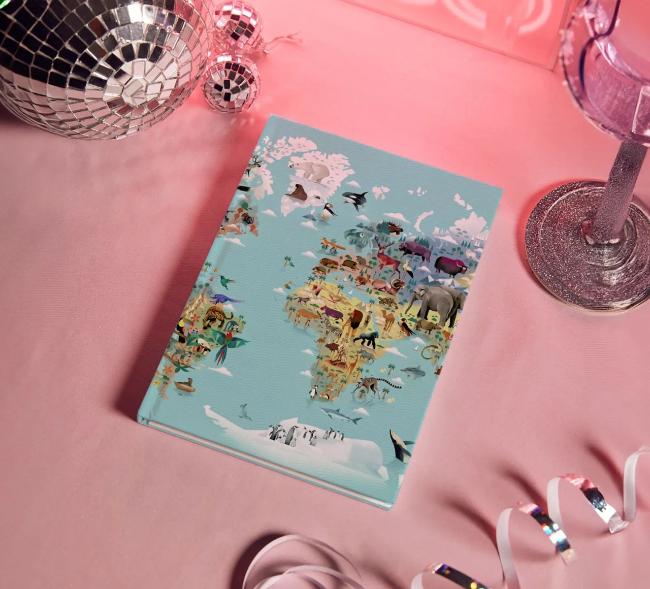 Worldmap Of Animals notebook by Dieter Braun