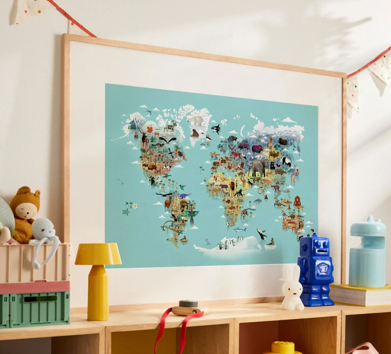 Worldmap Of Animals poster de Dieter Braun