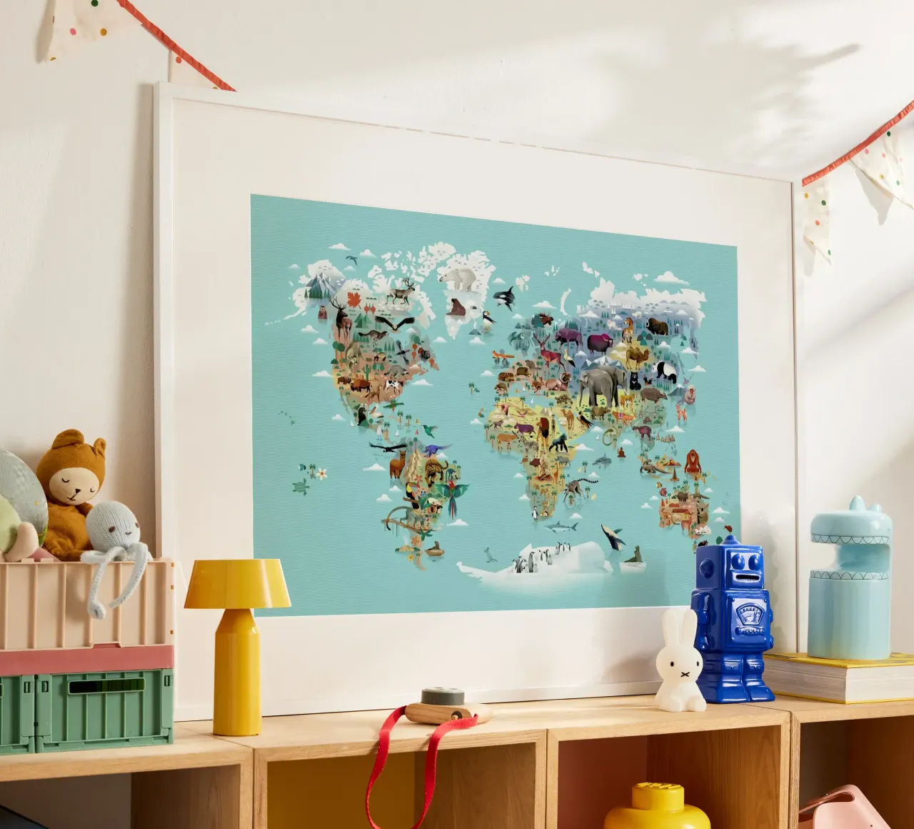 Worldmap Of Animals poster da Dieter Braun