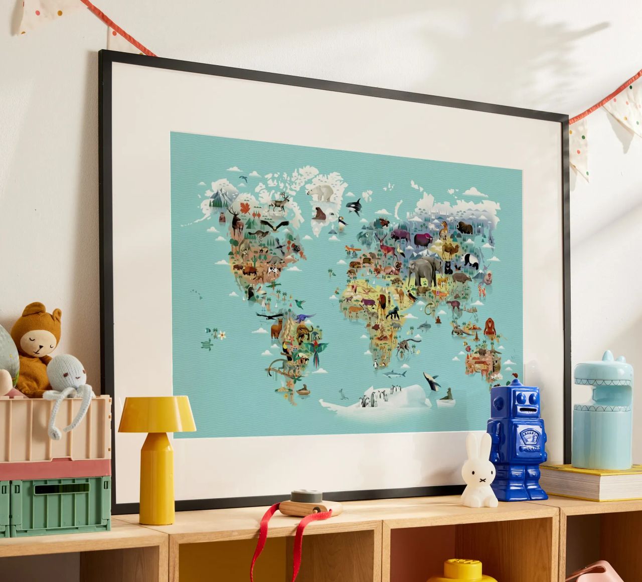 Worldmap Of Animals poster de Dieter Braun