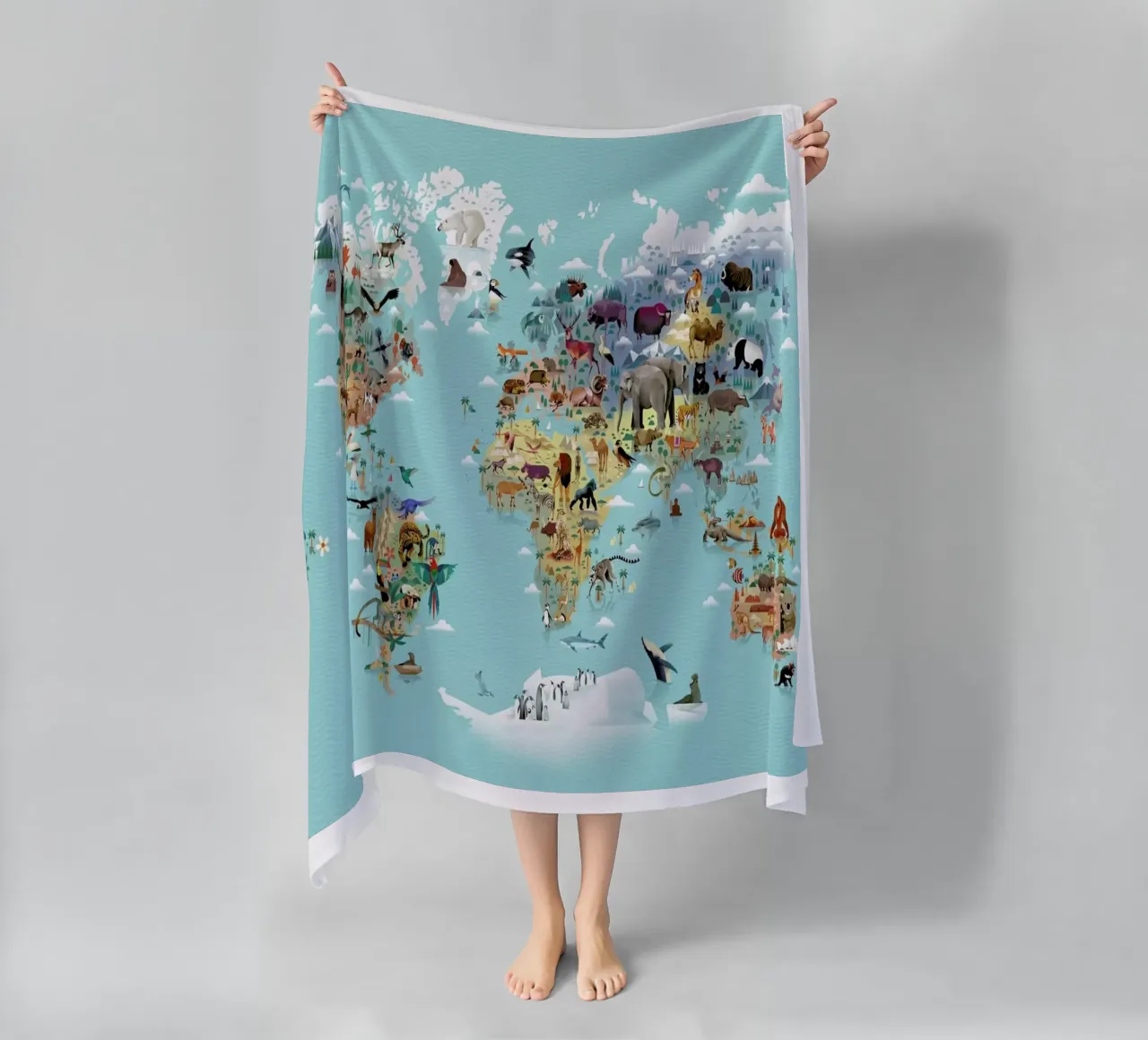 Worldmap Of Animals telo mare da Dieter Braun