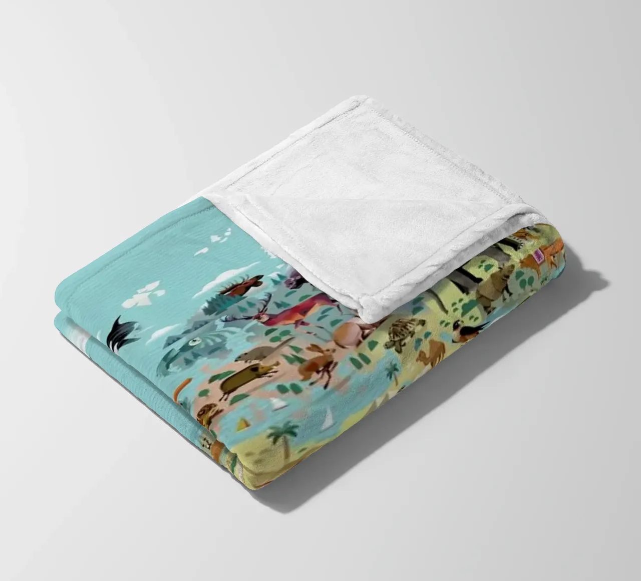 Worldmap Of Animals coperta in pile da Dieter Braun