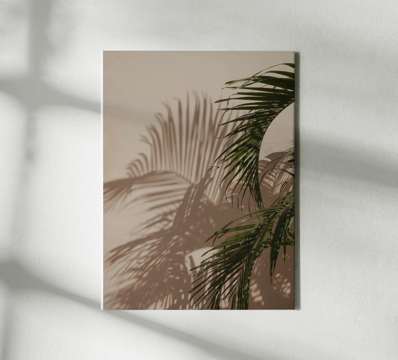 Minimalistic shadow of a palm leaf tela da Kimberley Jekel Photography
