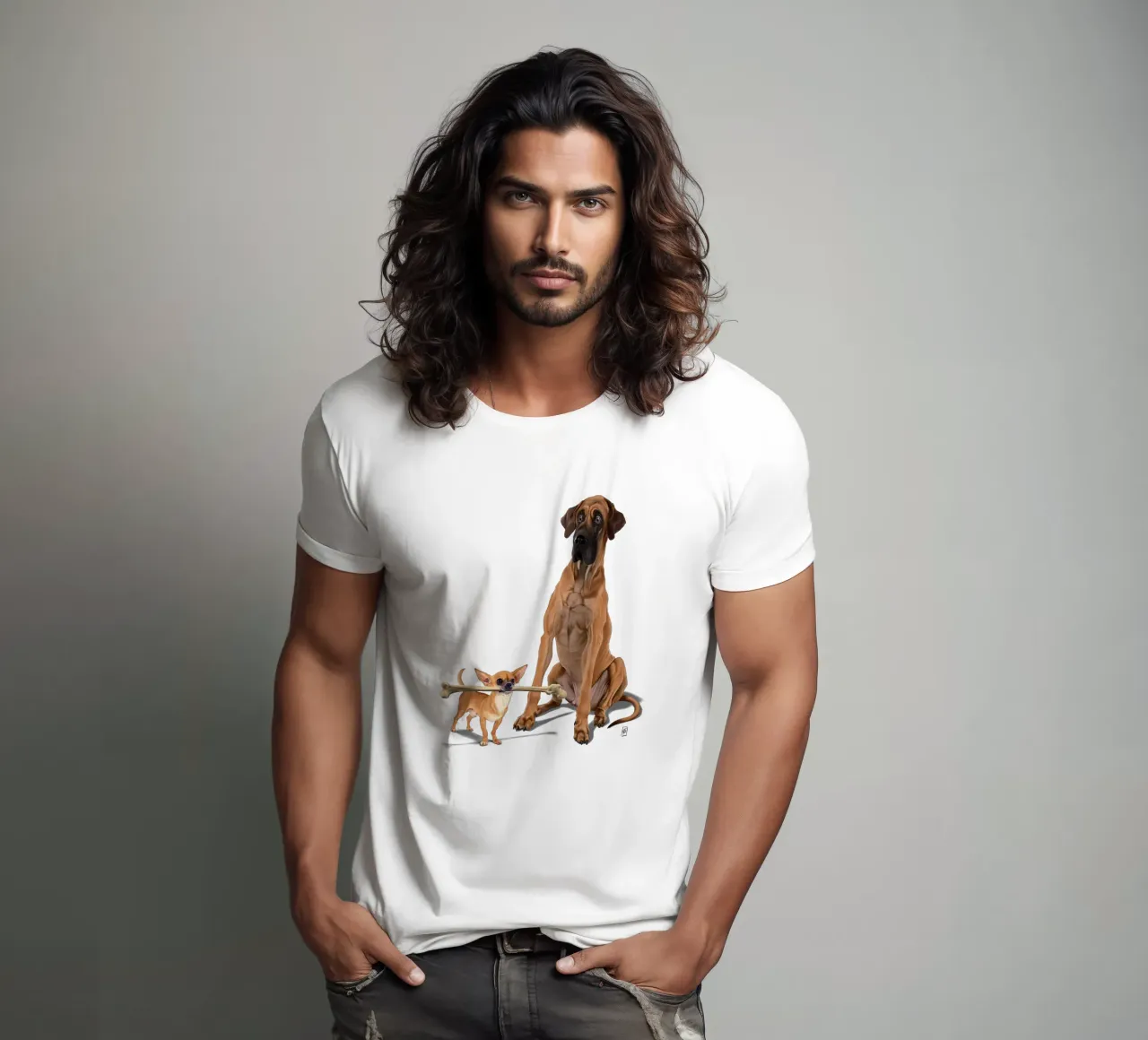 The Long and the Short and the Tall (Colour) t-shirt da Rob Art | Illustration