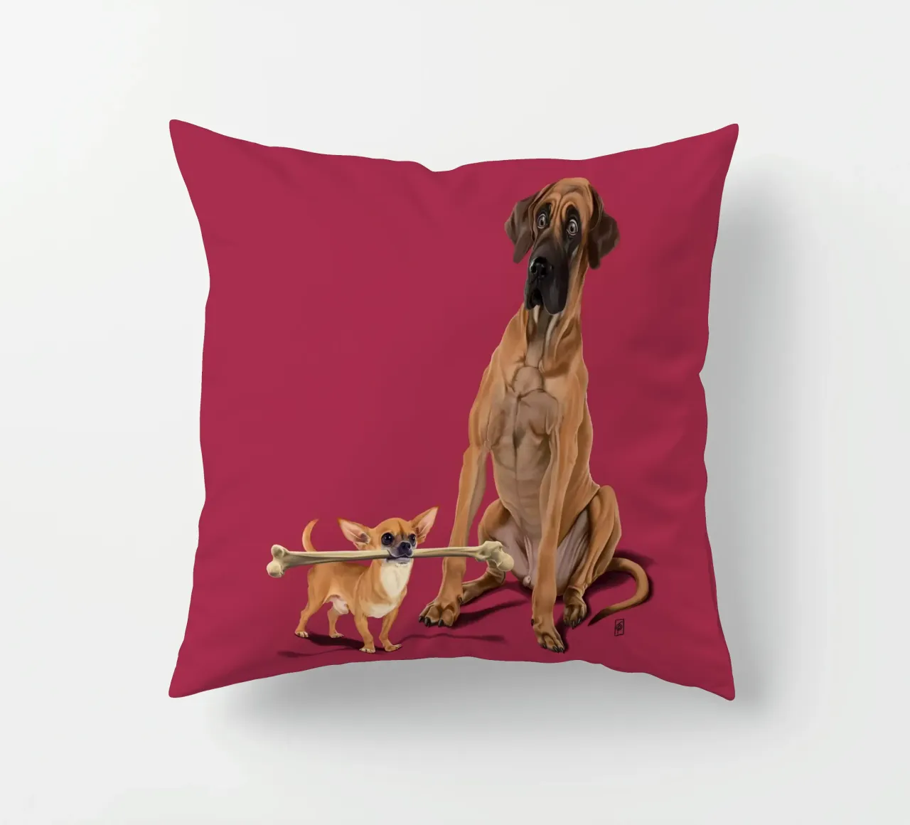The Long and the Short and the Tall (Colour) cuscino da Rob Art | Illustration