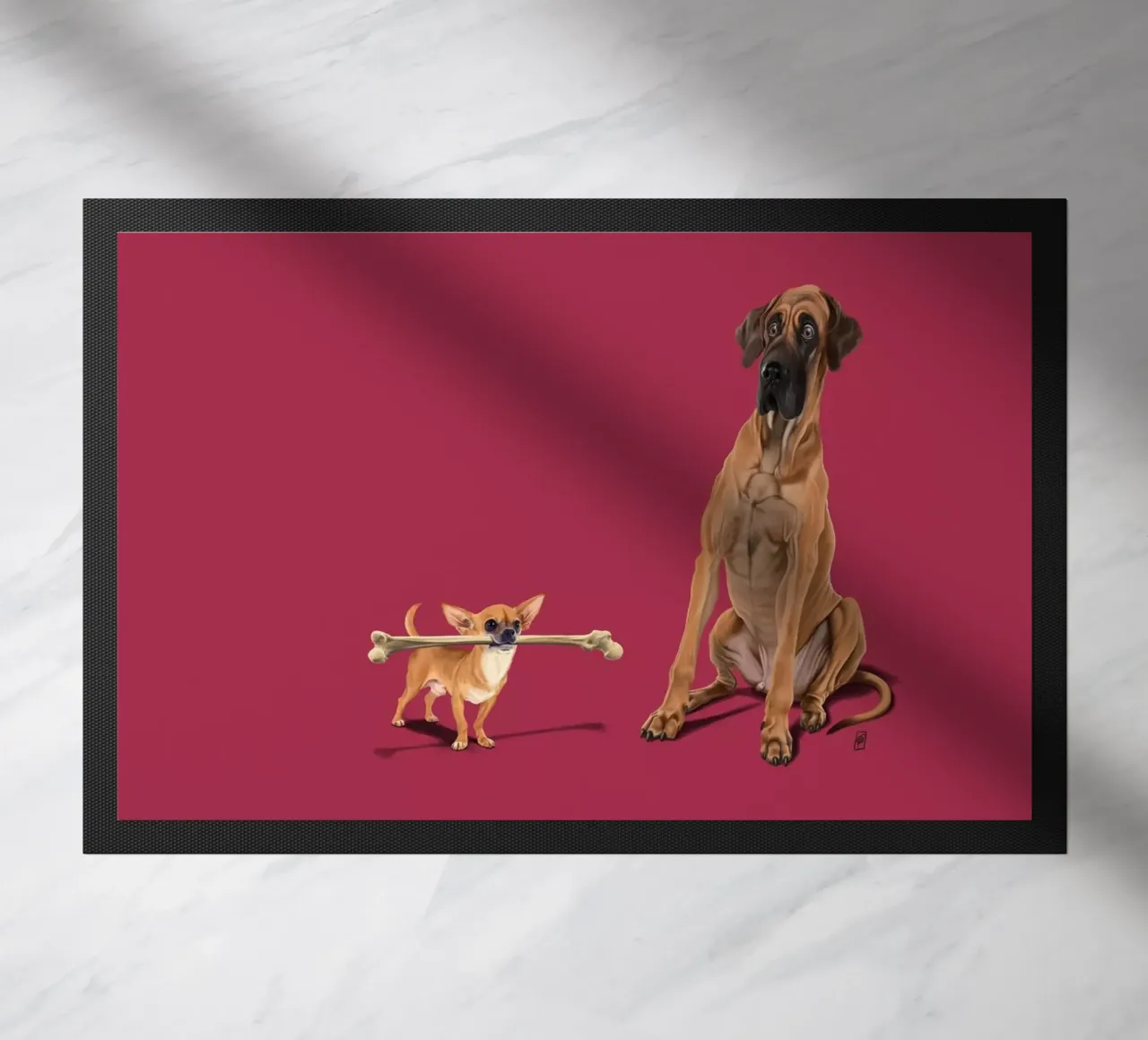 The Long and the Short and the Tall (Colour) doormat by Rob Art | Illustration