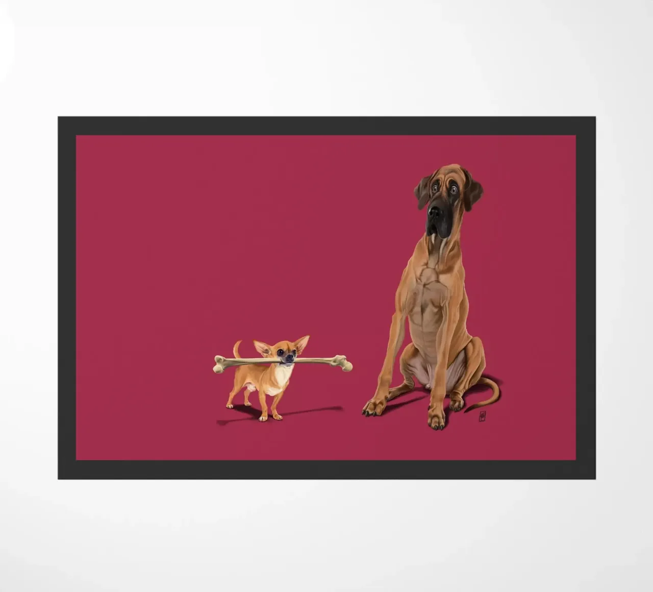The Long and the Short and the Tall (Colour) doormat by Rob Art | Illustration