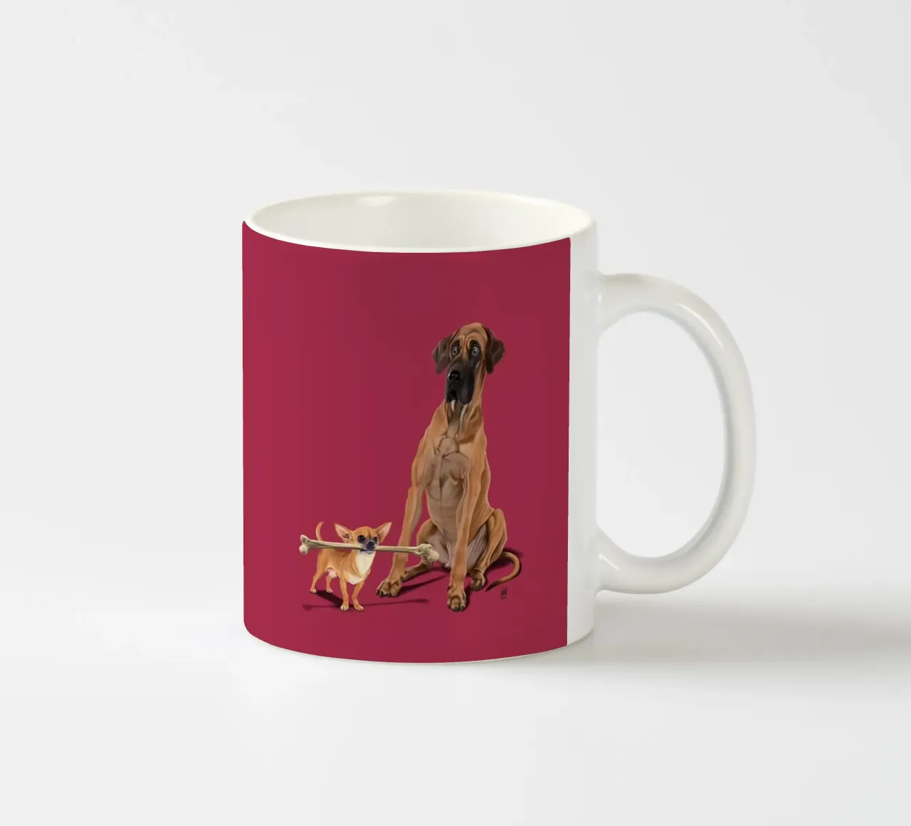 The Long and the Short and the Tall (Colour) Keramik Tasse von Rob Art | Illustration