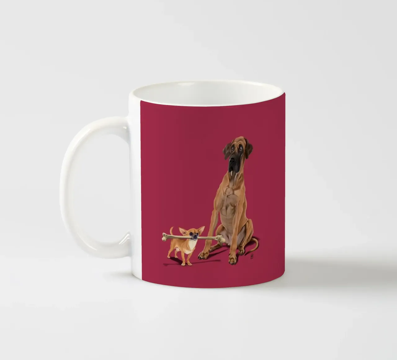 The Long and the Short and the Tall (Colour) tazza in ceramica da Rob Art | Illustration