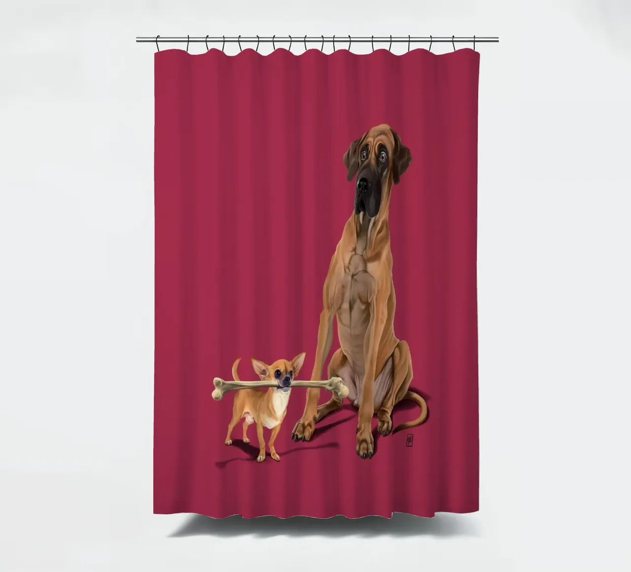 The Long and the Short and the Tall (Colour) Duschvorhang von Rob Art | Illustration