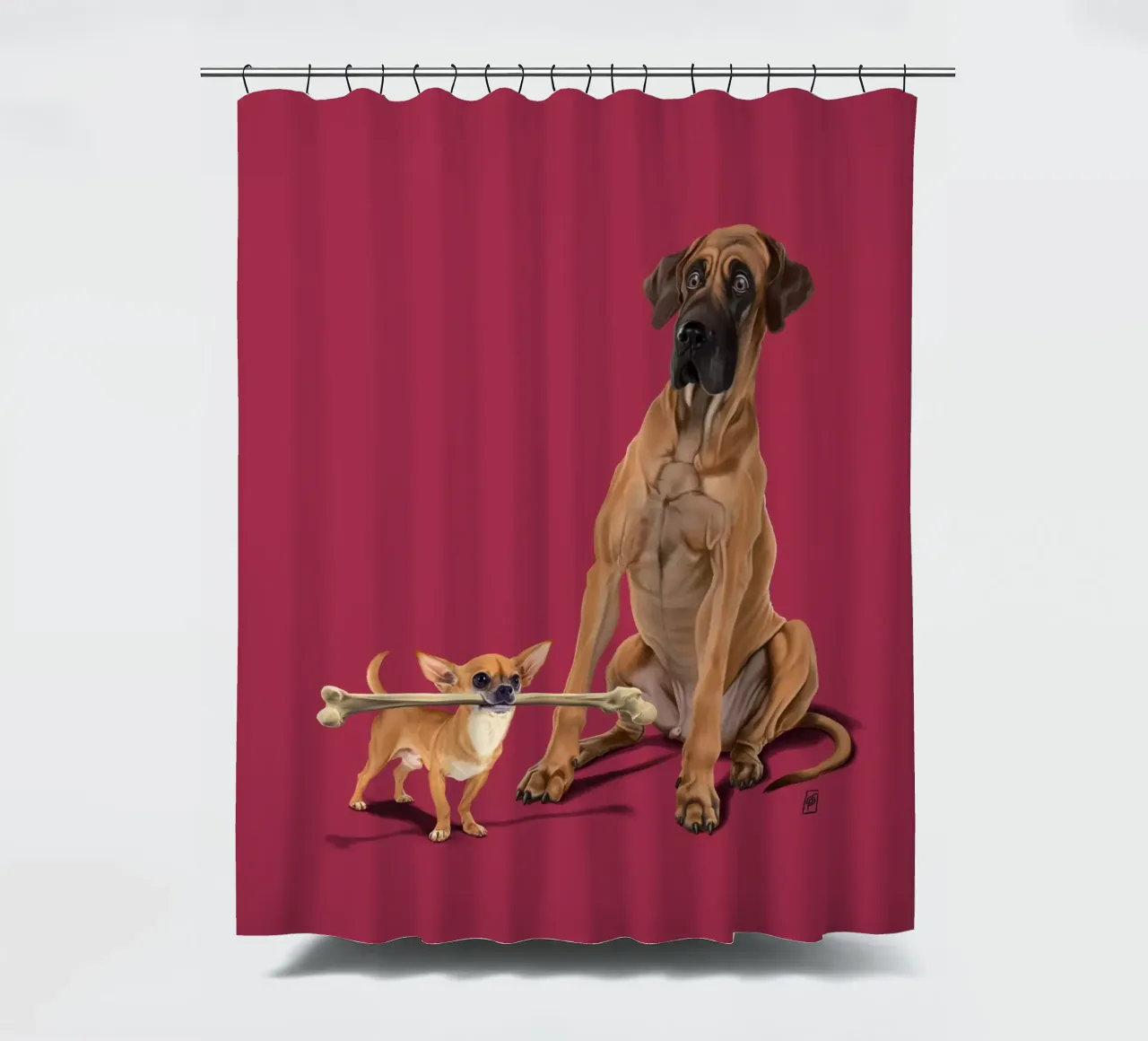 The Long and the Short and the Tall (Colour) Duschvorhang von Rob Art | Illustration