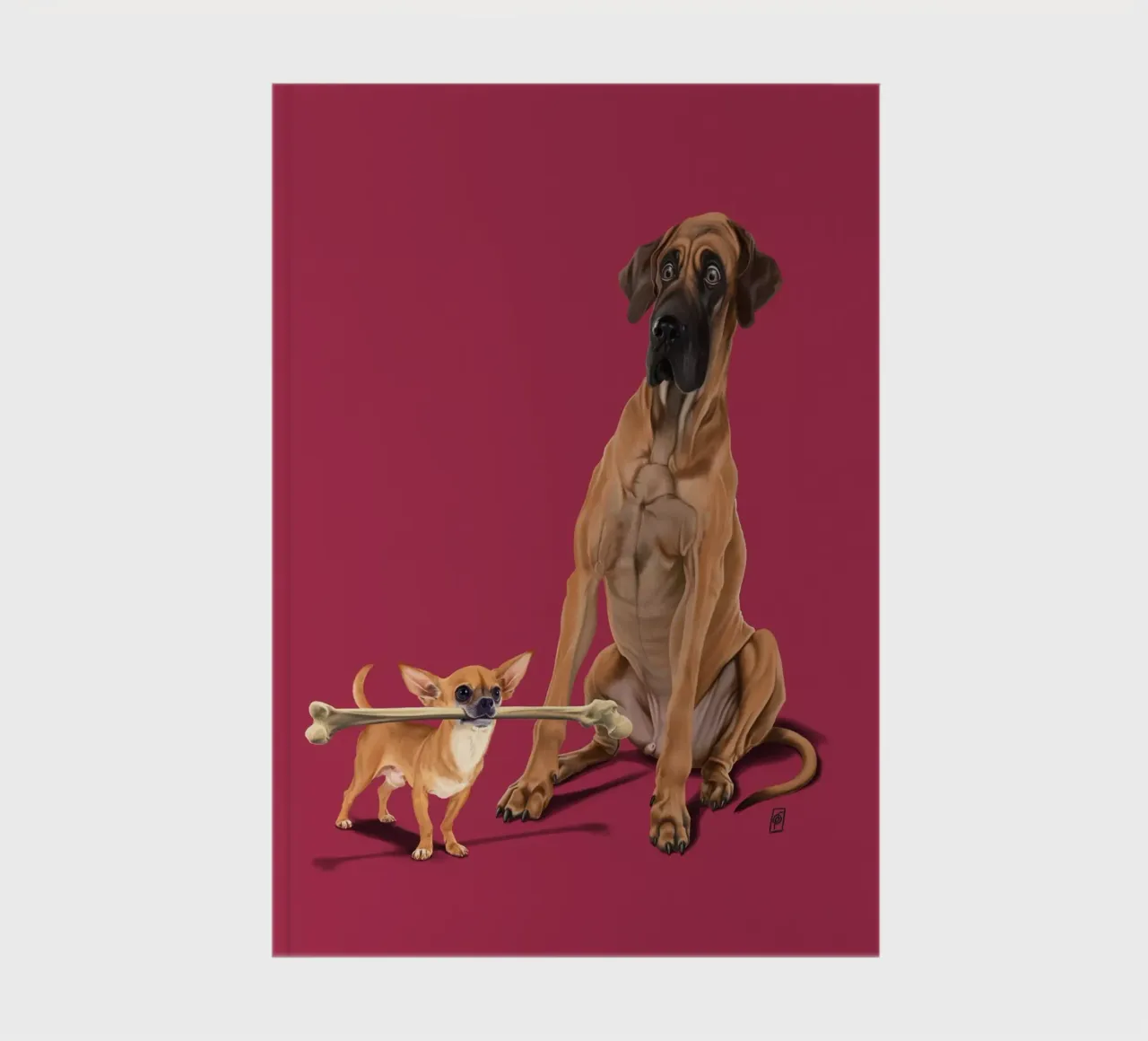 The Long and the Short and the Tall (Colour) notebook by Rob Art | Illustration