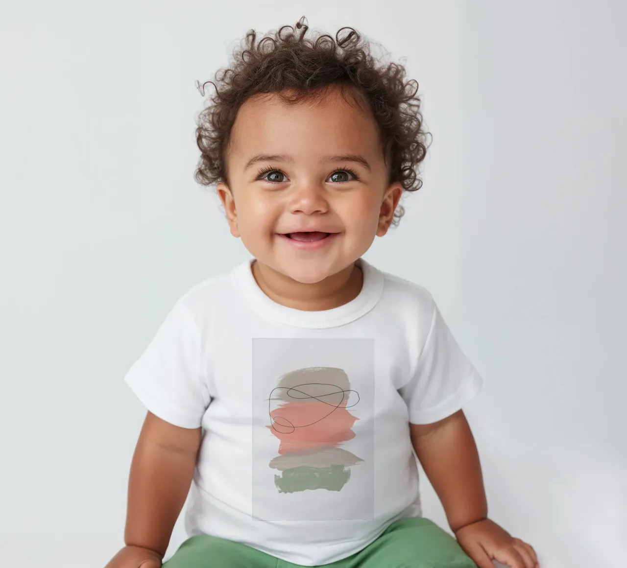 Sand Meets Peach And Sage maglietta neonato da Studio One