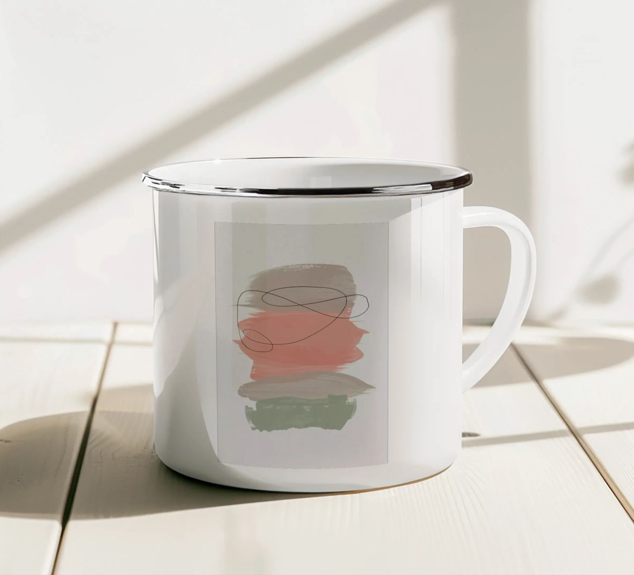 Sand Meets Peach And Sage tazza in smalto da Studio One