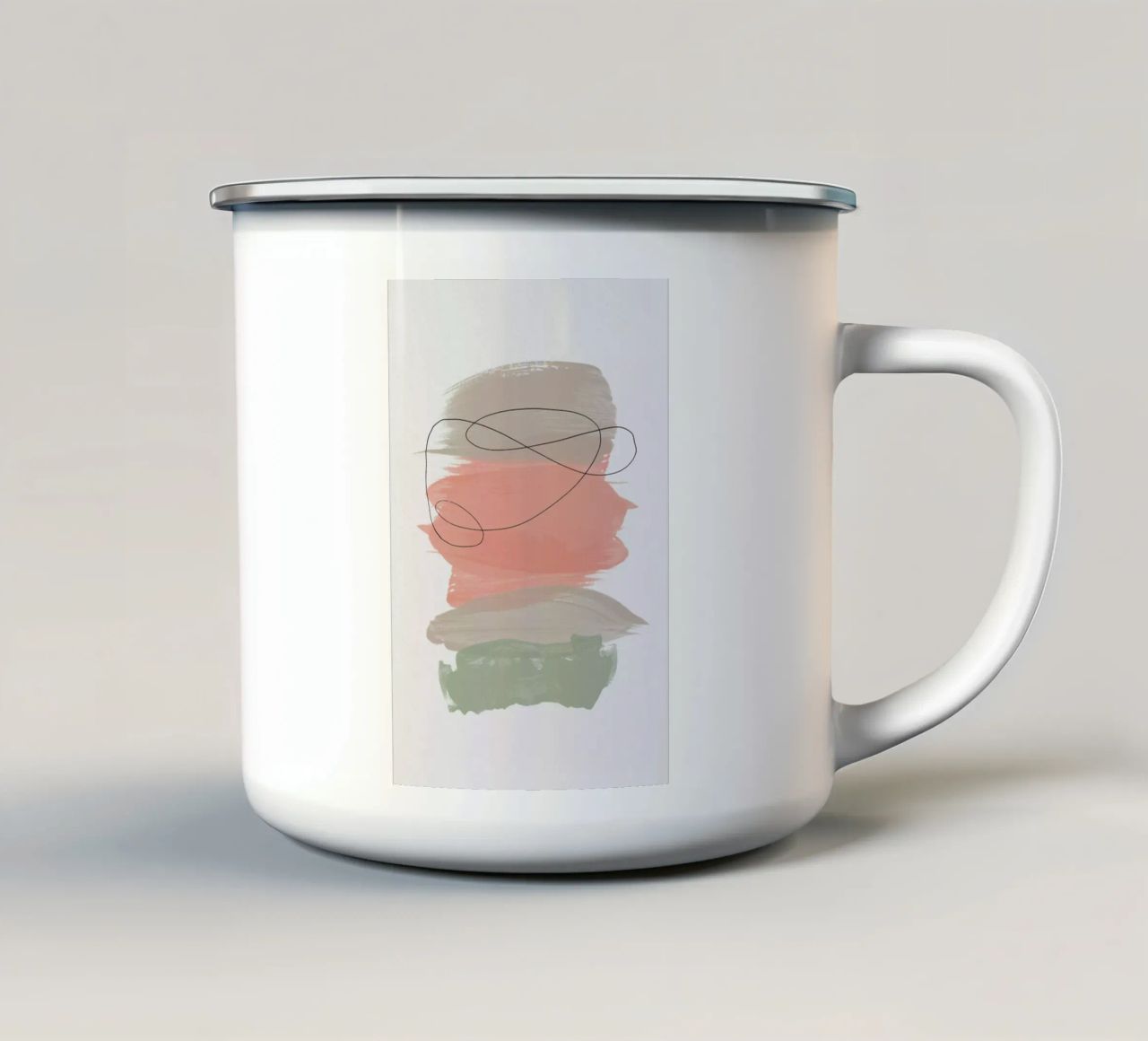 Sand Meets Peach And Sage tazza in smalto da Studio One