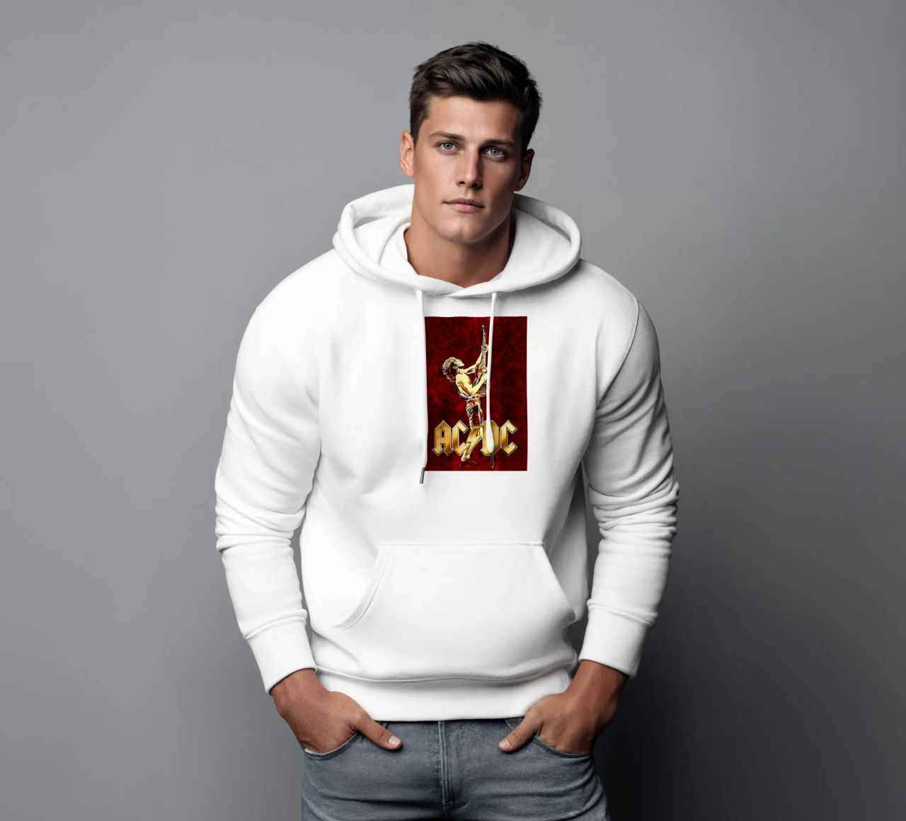 AC/DC felpa con cappuccio da Attaboy Dsgn