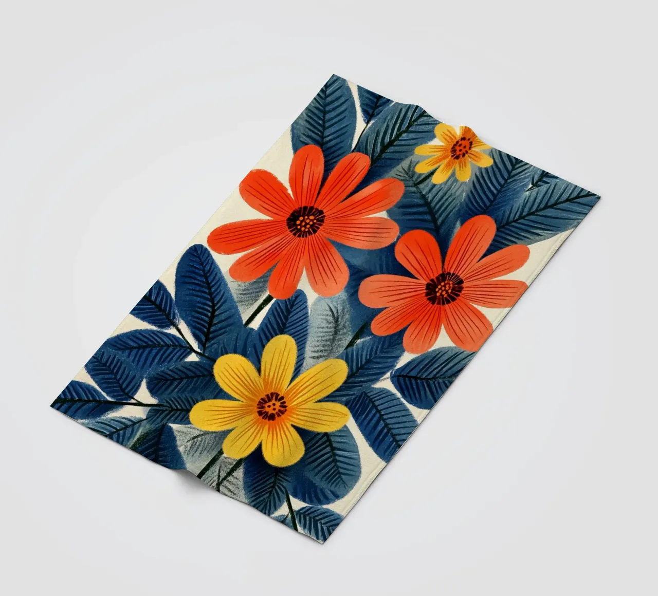 Fiori e foglie coperta in pile da Curious Canvas