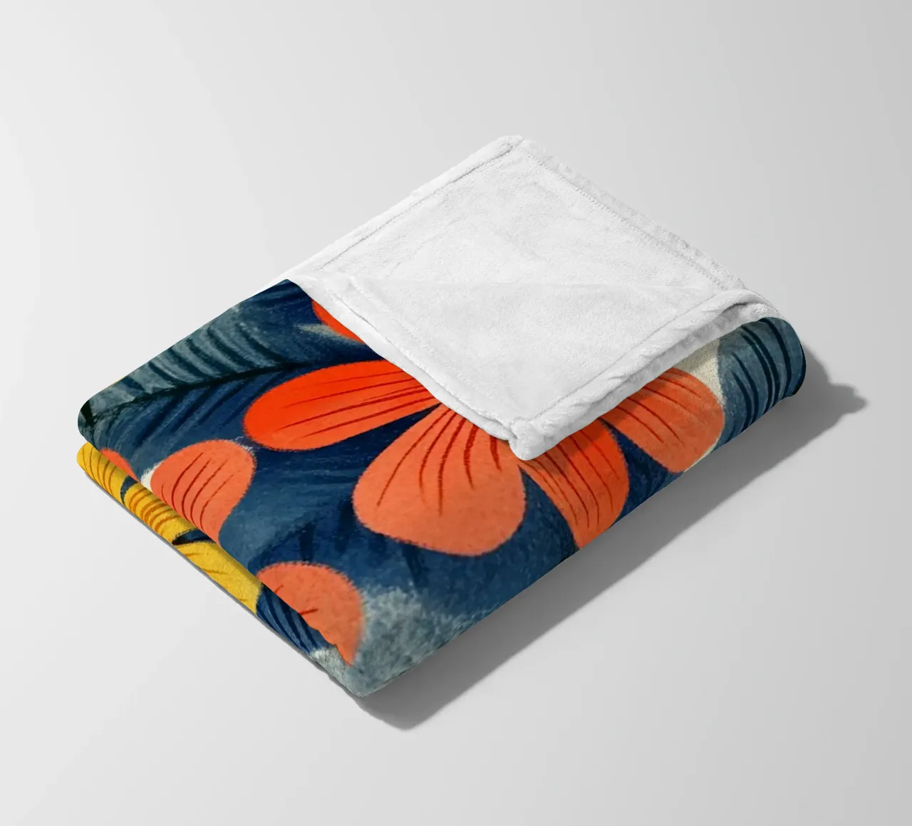 Fiori e foglie coperta in pile da Curious Canvas