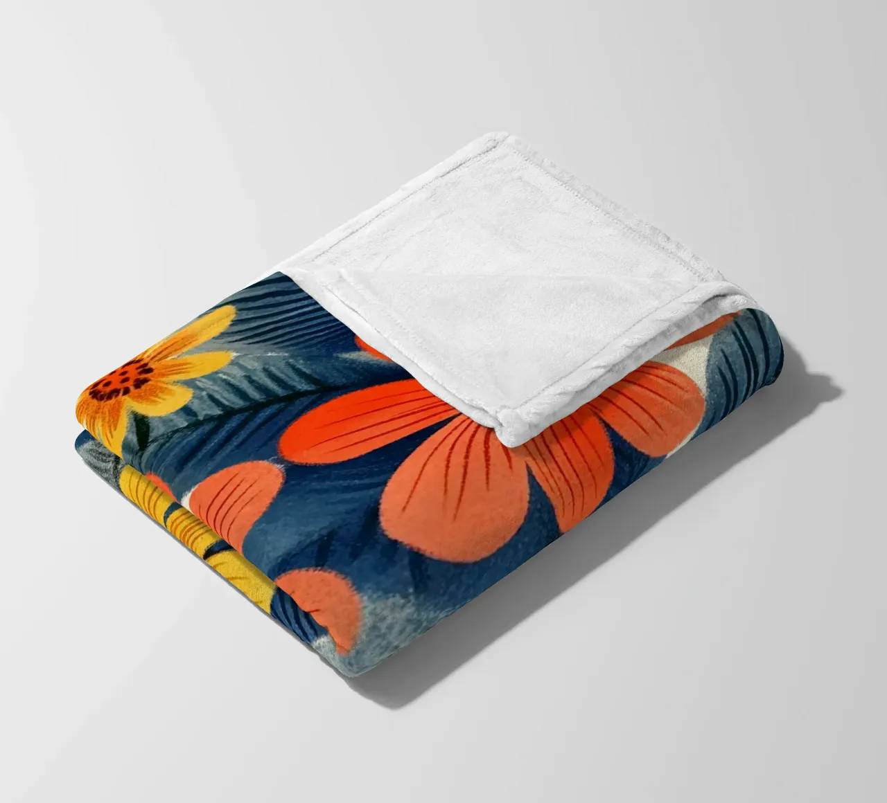 Fiori e foglie coperta in pile da Curious Canvas