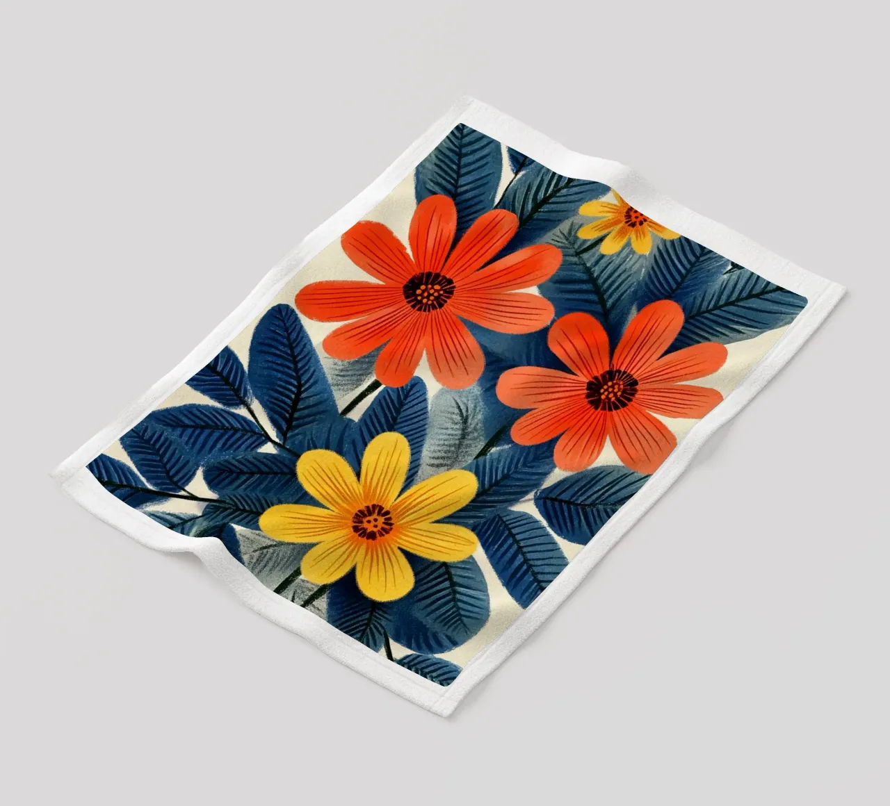 Fiori e foglie coperta in pile da Curious Canvas