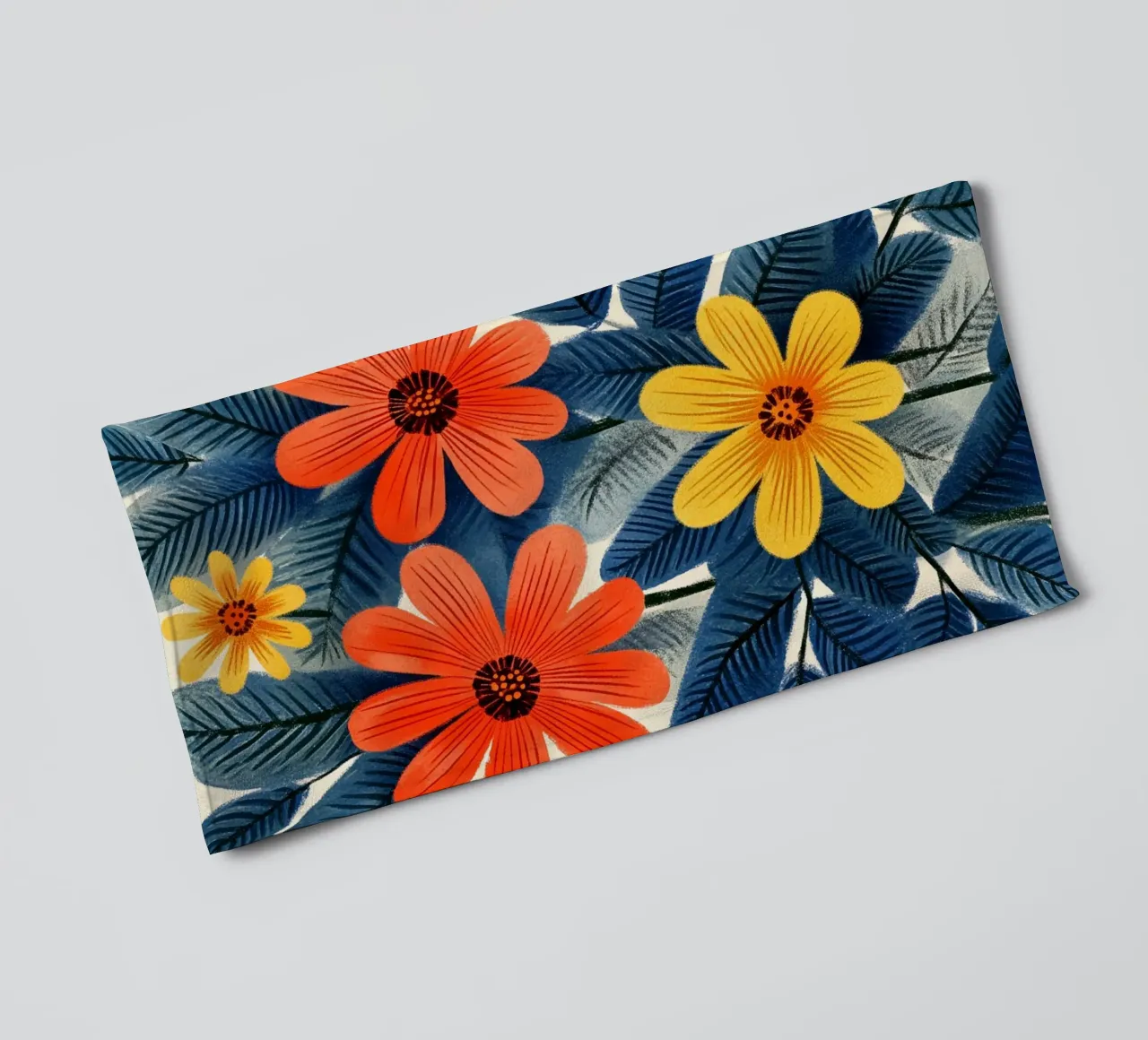 Fiori e foglie asciugamano da bagno da Curious Canvas