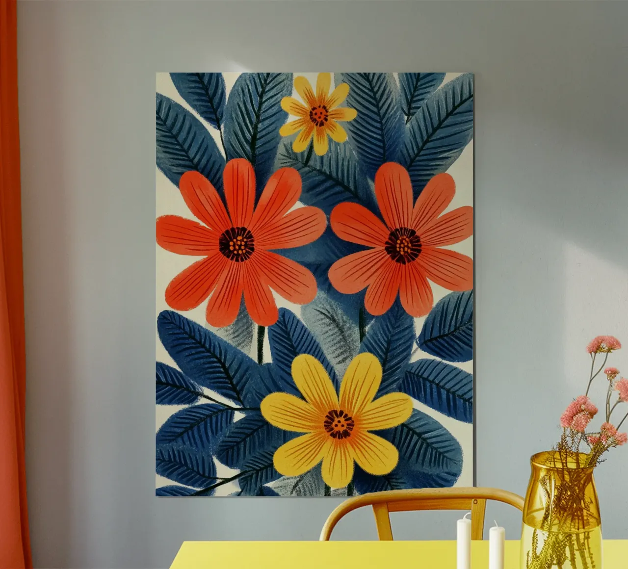 Fiori e foglie carta hahnemühle da Curious Canvas