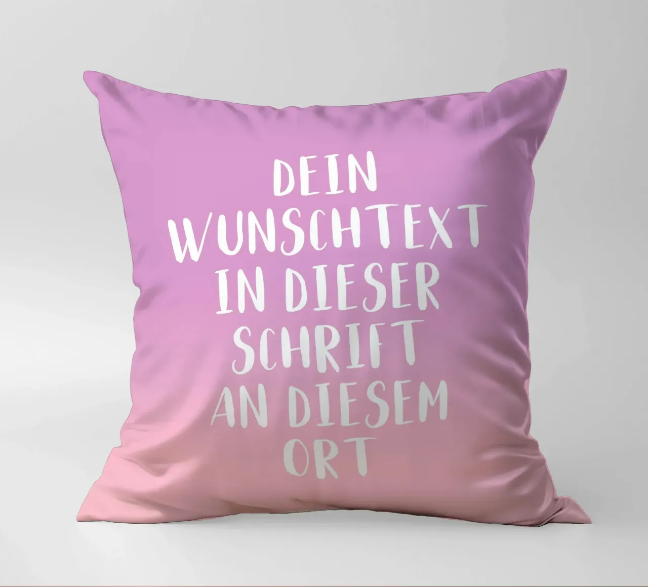 Wunschtext - Gradient lila rosa kussen van WORTSPIEL
