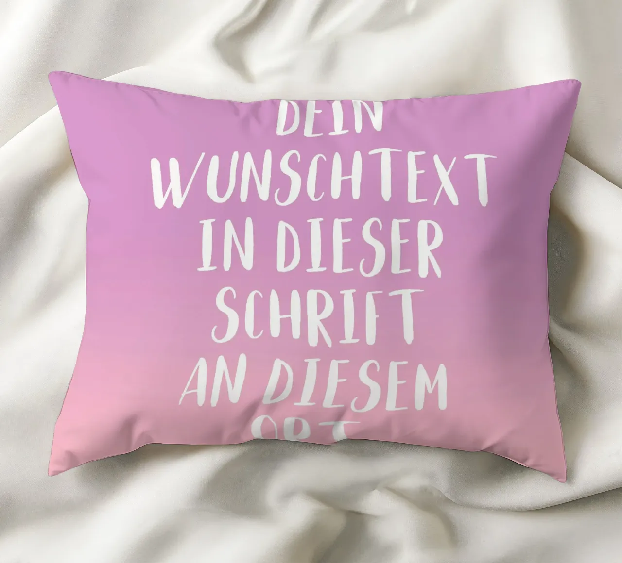 Wunschtext - Gradient lila rosa kussen van WORTSPIEL