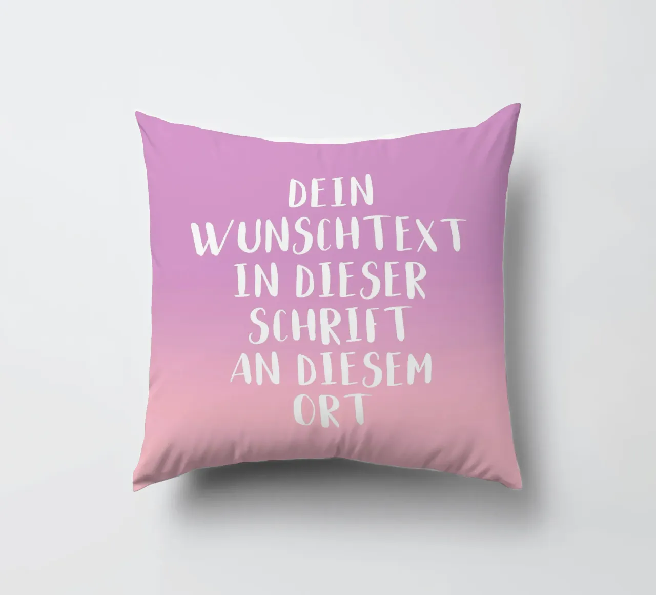 Wunschtext - Gradient lila rosa kussen van WORTSPIEL