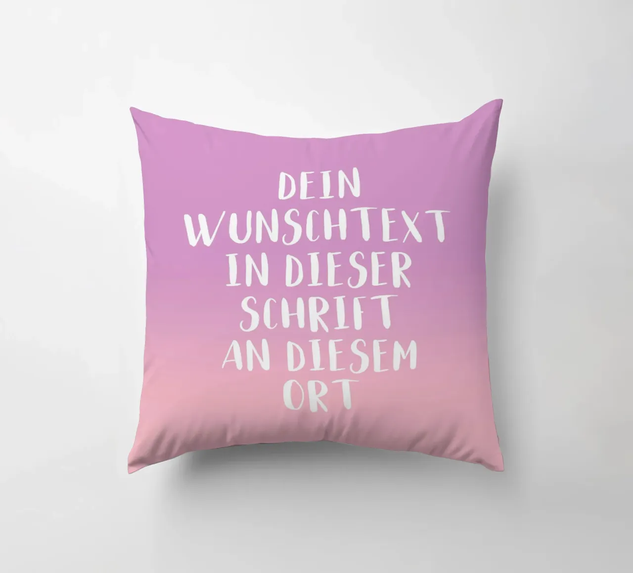 Wunschtext - Gradient lila rosa kussen van WORTSPIEL