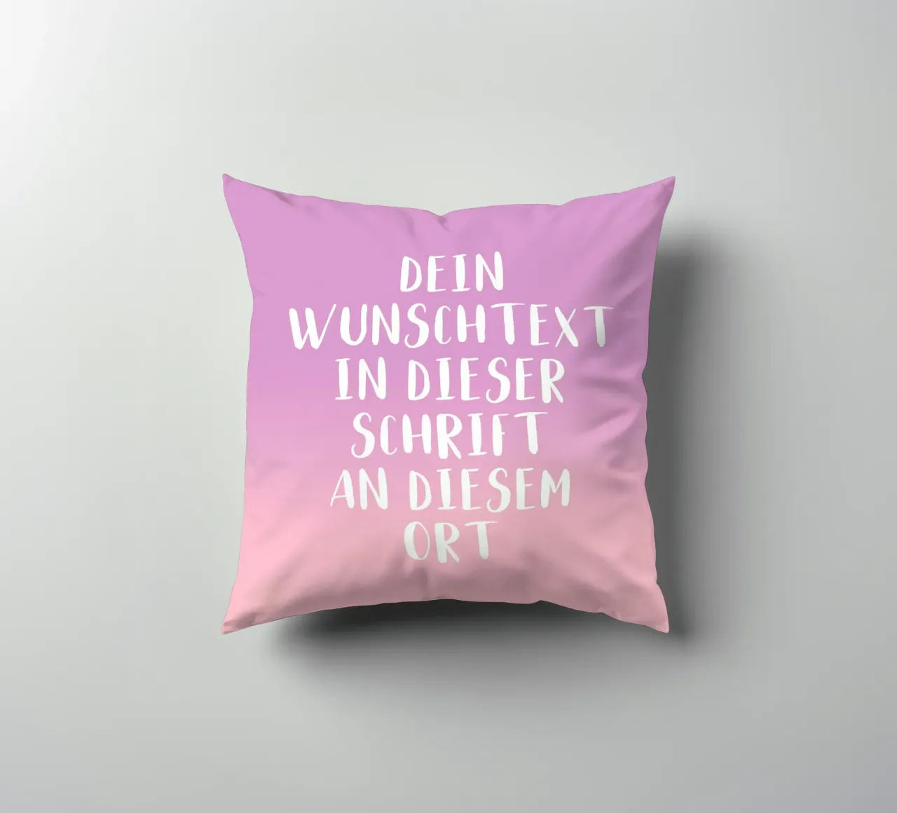 Wunschtext - Gradient lila rosa kussen van WORTSPIEL