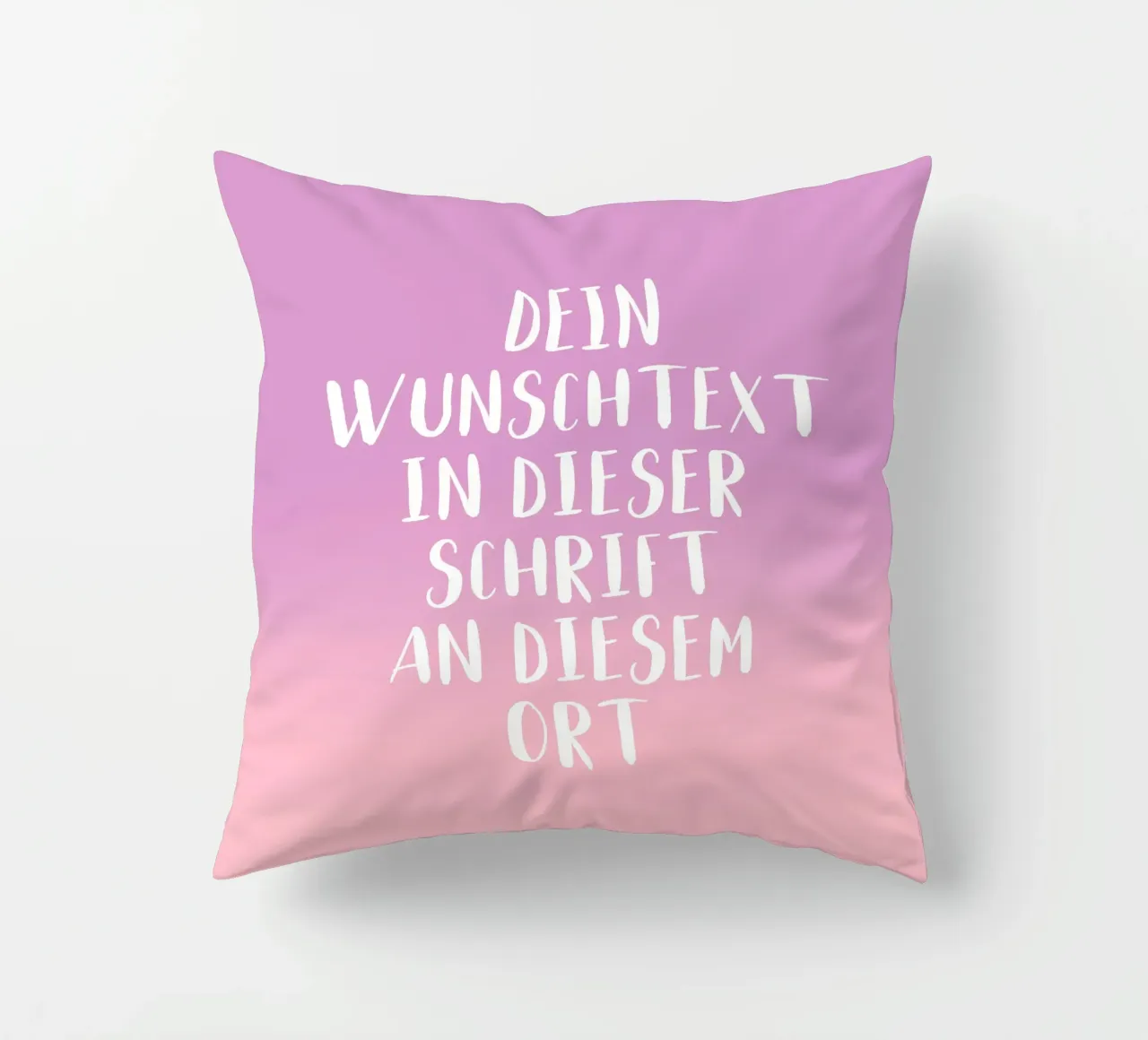 Wunschtext - Gradient lila rosa kussen van WORTSPIEL