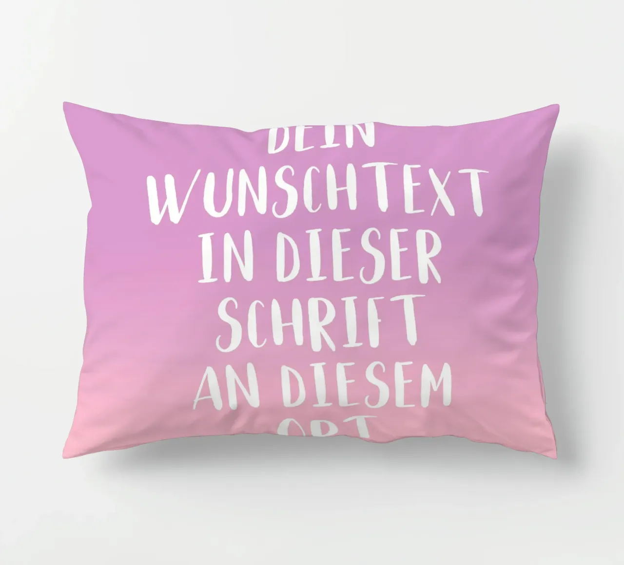 Wunschtext - Gradient lila rosa kussen van WORTSPIEL